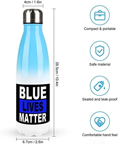 Plavi životi važni 17oz sportski boca za vodu od nehrđajućeg čelika vakuum izolirana cola oblik za višekratnu boju za višekratnu boju