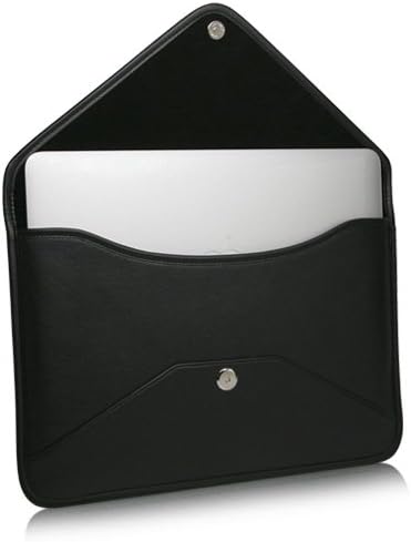 Boxwave Case kompatibilan sa LG gram 14 - Elite kožna messenger torbica, sintetički kožni poklopac koverte za kovertu za LG Gram 14 - Jet crna