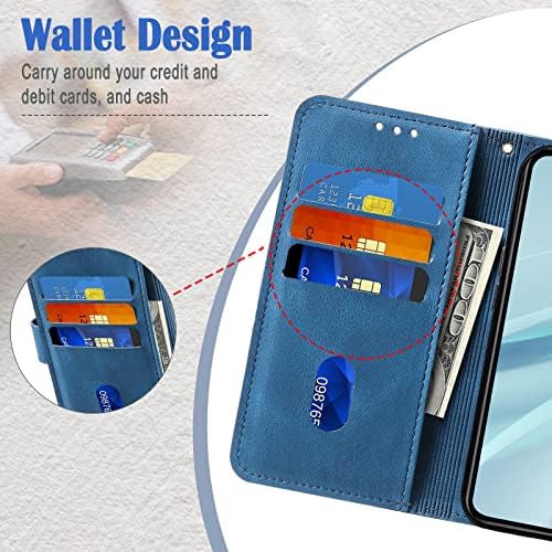 Kkeiko futrola za Galaxy S9, torbica za novčanik za Samsung Galaxy S9, PU kožni magnetni poklopac sa TPU unutrašnjim branikom otpornim na udarce, plava