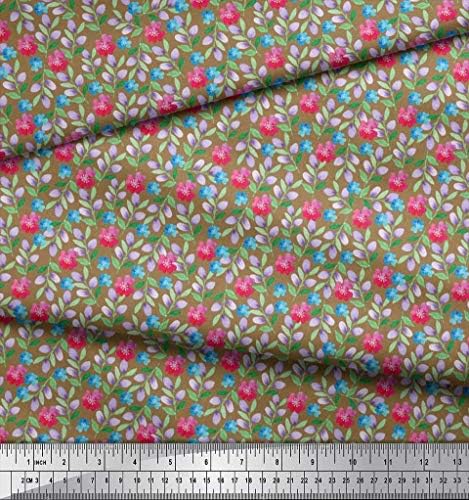 Soimoi pamučni dres tkanina lišće & amp ;cvjetni umjetnički Print šivaća tkanina Dvorište širine 58 inča