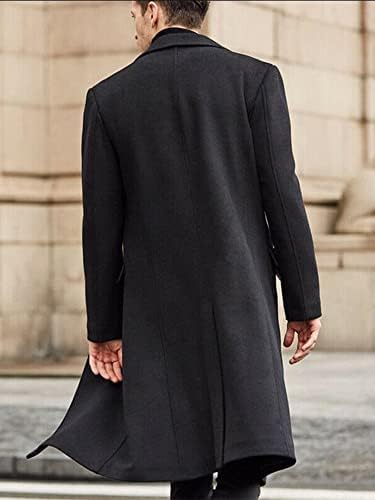 Hsqibaoeer jesen zimski muški u trendovski vuneni kaput rovovni odjeća britanska dugačak vjetar