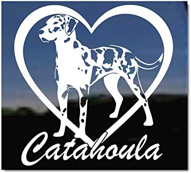 Catahoula u srcu | Leopard pas vinilni pas prozor Auto naljepnica naljepnica