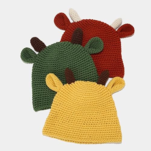 Zimska pletena šešir za ženske manferencirane elastične medvjede u ušima za vreća za pametne hat žene djevojke zima slatka kukiča