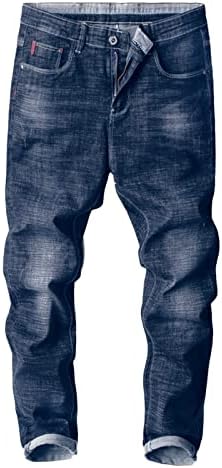 Muškarci Slim Fit Stretch gamaše traper pantalone Elastične pranje Skinny Retro traperice Vintage Flare ravno moto hlače