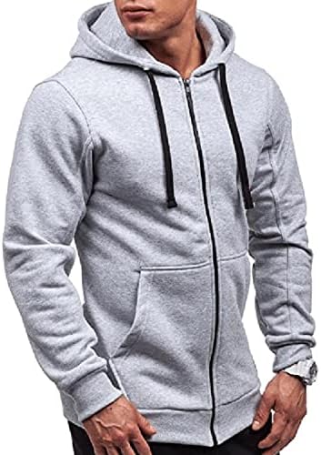JEKE-DG modni Zipper Atletski pulover Hoodie udoban Crewneck jednobojna dukserica labave vježbe džemper sa kapuljačom