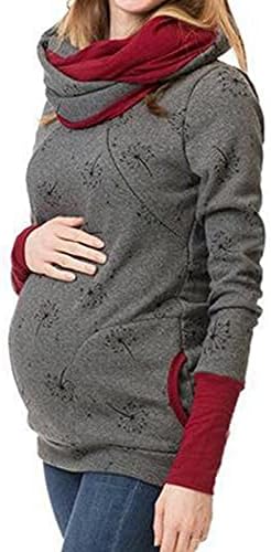 Ženska tiskana dukserica Ležerne prilike za materinstvo dojenje dugih rukava za blubu s dugim rukavima Gorna ženska grafička duga