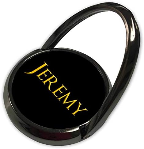 3Droza Alexis Design - Popularno muško ime u SAD - Jeremy Mainstream muško ime u SAD-u. Žuta na crnoj amuletu - telefonski prsten