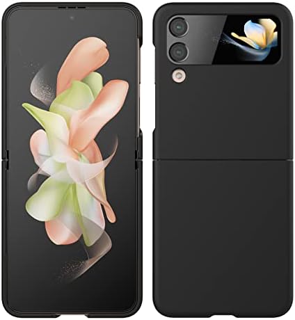 Senyimax za Galaxy Z Flip 4 Tvrda futrola, crna mat tvrda PC otporna na udarce savršena za Samsung Galaxy Z Flip 4 5G 2022