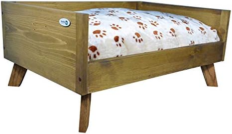 Kultni Pet Sassy šape podigao drveni krevet za kućne ljubimce sa uklonjivim jastuk za pse & amp; mačke u različitim veličinama & boje