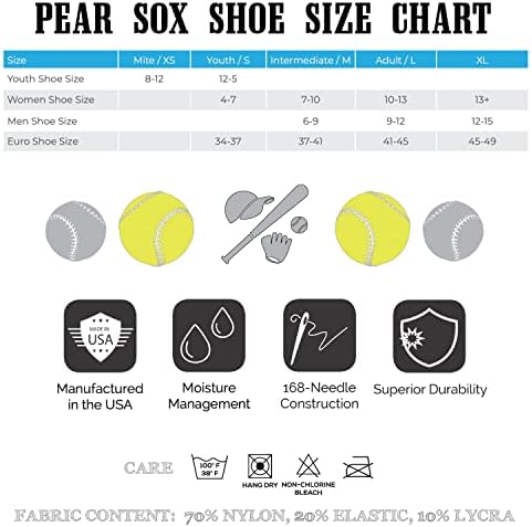 Pear Sox OTC bejzbol Softball Stirrup čarape Royal, Bijelo, nebo plavo