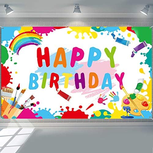 Art Paint dekoracije za rođendanske zabave zalihe umjetnik Sretan rođendan pozadina banera pozadina za nered Grafiti zidna četka događaj