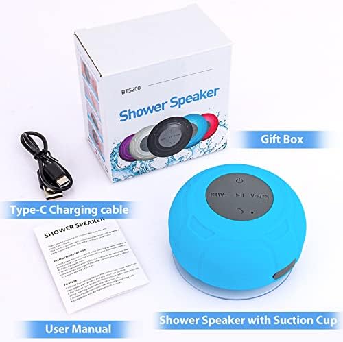 LUKADER vodootporni Bluetooth zvučnik za tuširanje prijenosni bežični vodootporni usisna čaša za zvučnike,ugrađeni mikrofonski pokloni