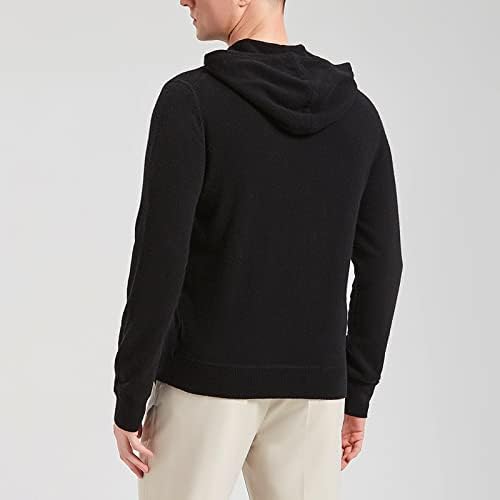 Greenmount džemper od kašmira za muškarce Bitni bazen dugih rukava s dugim rukavima sa džepom