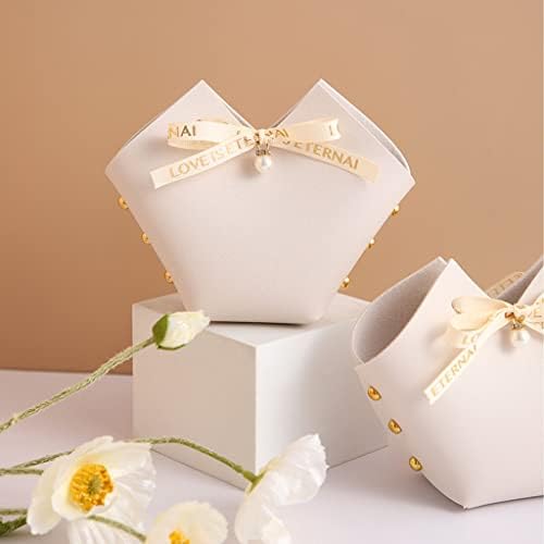 ZJHYXYH 12 kom kutija za slatkiše u nordijskom stilu kožna kompaktna Poklon kutija pakovanje Nova kreativna torba za slatkiše za vjenčanje