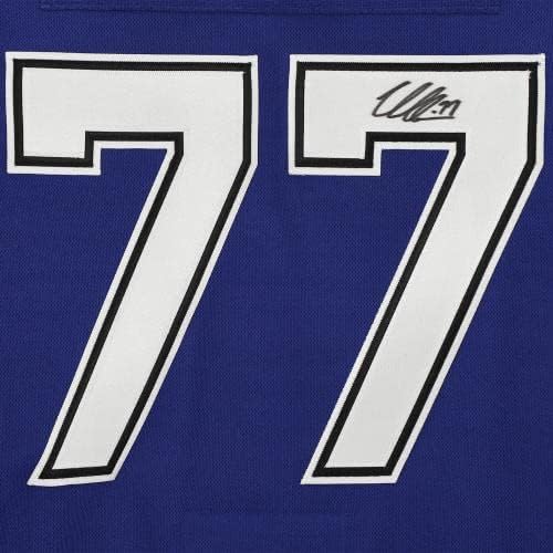Victor Hedman Tampa Bay Lightning 2021 Stanley Cup Champions Autographion Blue Adidas Autentični dres sa završnim zakrpama Stanley Cup - autogramirani NHL dresovi