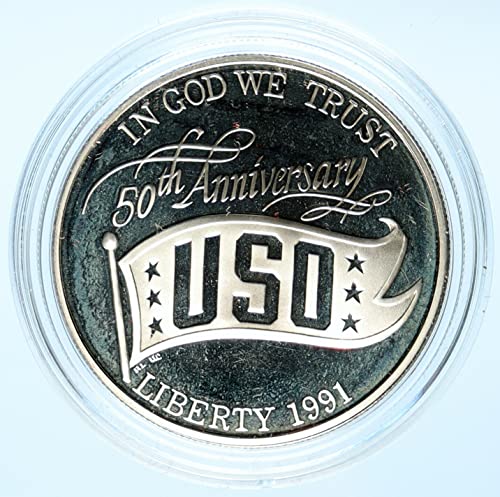 1991 1991 S US USA Vintage USO United Service org Old Coin Good Necertifikovan