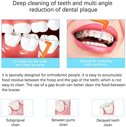5kom ugaone interdentalne četke, L u obliku interdentalne četke za između zuba i desni, četka Micro Tight Cleaner, uklanjanje plaka,