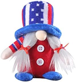 Božić Crystal Dekoracije Američki Dan Nezavisnosti Pleteni Cilindar Figura Ukrasi Slatka Patuljak Bez Lica Starac Doll Ornamenti 1