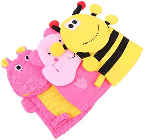 Beafty Bee Newborn Baby Dead Masaža Mitt Soft Cartoon Piling za kadu Hippo scrobber mitts Toddler Tuš Premium nježni spa ručnike Ručni
