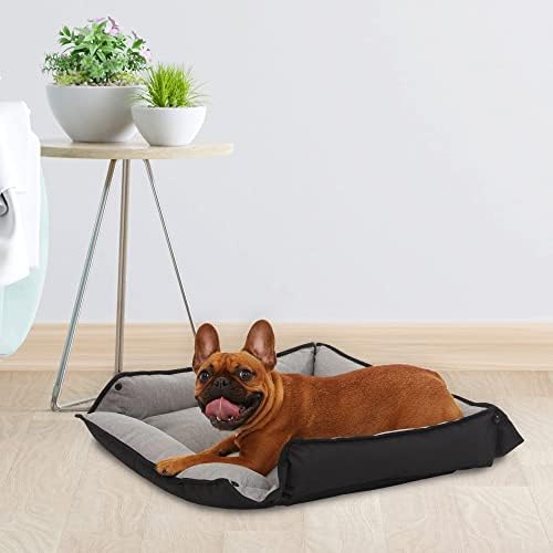 Crna + Decker Black Soft Prozračna eko puna četiri načina Snap Pet Bed za srednje pse, 24 l x 20 w x 3 h