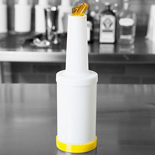 Tezzorio Store N Sipajte 1 Qt. Bočica sa žutim izlivom i poklopcem, 32 oz Flow-N-Stow Fruit Juice Liquor bar kontejneri za skladištenje,