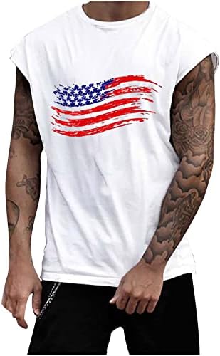 4. jula tenkovi za muškarce Vintage American zastava Strpljan 2023 Patriotska košulja Ljetni bez rukava
