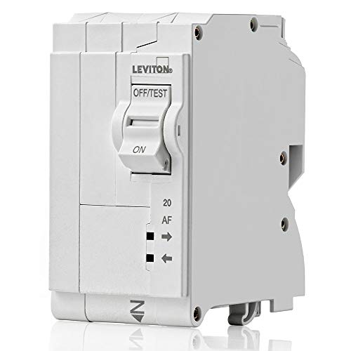 Leviton LB220-AF 20A 2-polni priključak za obrub od strane AFCI, hidraulični magnetni, 120/240 VAC, bijeli
