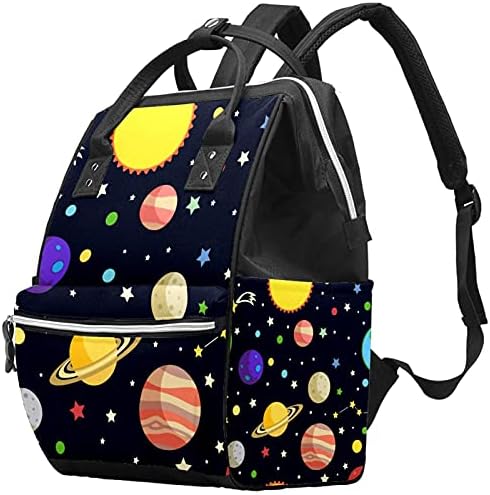 Svemirske planete zvijezde tamne torbe za ruksak backpack baby pepple promjene torbe s više funkcija Velika kapacitet putnička torba