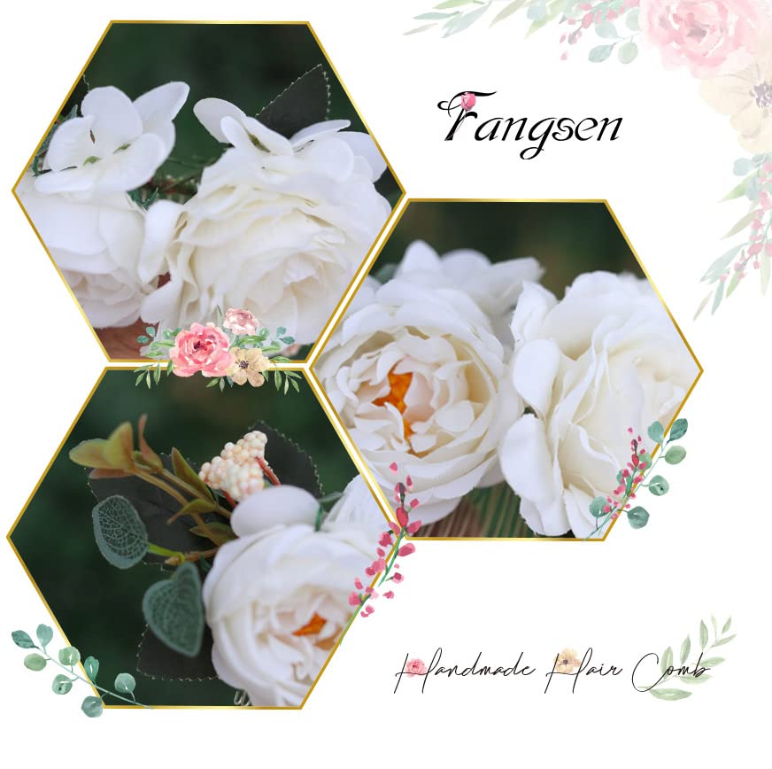 Fangsen vjenčanje hibiskus Rose cvijet češalj za kosu Bridal Headpiece cvjetni Hair Accessories za mladenke i djeveruše