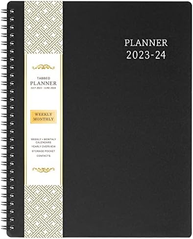 Akademski Planer 2023-2024-Jul 2023-Jun 2024, 8 x 10, Planer 2023-2024 sedmično & amp; mjesečno, snažno Dvožično vezivanje, okrugli