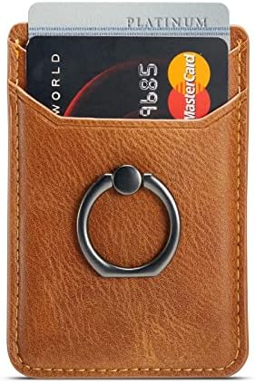 Premium PU kožna držač telefonske kartice štap sa RFID-om na novčaniku sa prstenastim postoljem za iPhone i Android pametne telefone