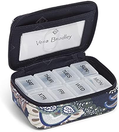 Vera Bradley Organizator ženskih putnih pilula od pamuka, Java Navy Camo-Reciklirani pamuk, jedne veličine