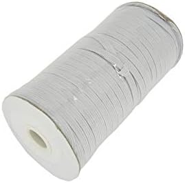 FixTureDisplays® elastični opseg 100 metara 1/4 inča elastična gudačka konopa bungee elastična kabela bijela - elastična za šivanje