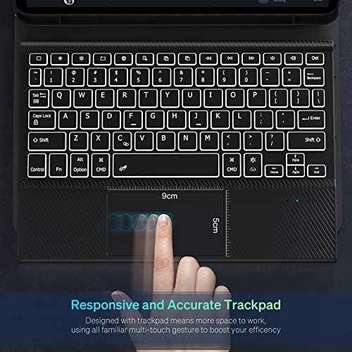 Doohoeeeeeeeeeeeeeeeeeek TOCK za iPad 10,9 inča 10. generacije 2022, Bluetooth punjiva tastatura sa Twill Case & TrackPad i 7-u boji