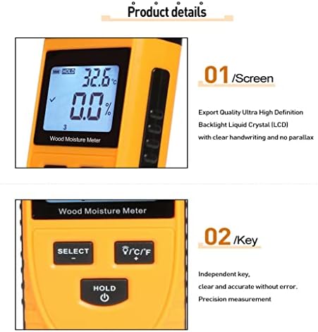 Asuvud Digital Wood Moistur E mjerač vlažnosti Tester Alati Higrometar Drveni DETECTOR LCD displej