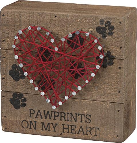 Primitivi Kathy String Art-Pawprints, 4,5 kvadratni, smeđi, crveni, crni