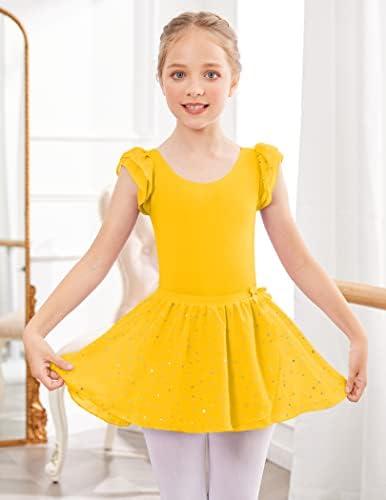 Zaclotre Girls Ballet Sukrt Sparkly Chiffon Pull na plesnim suknje za Toddler / Dečice Dancewear 2 Pack