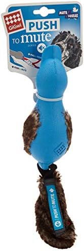 Gigwi gumeni pack igračka pasa 'Push za isključivanje' tihim i škripavim igračkom interaktivnim sa plišanim repom - plavom bojom