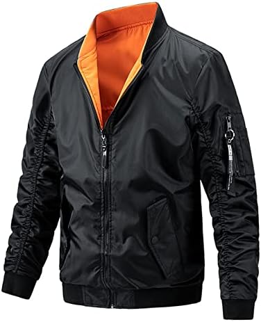 ADSSDQ muški duksevi Pulover, plus veličine Stilsko vježba dugi rukav kaputi Muški pad toplog zip jakna od pune boje