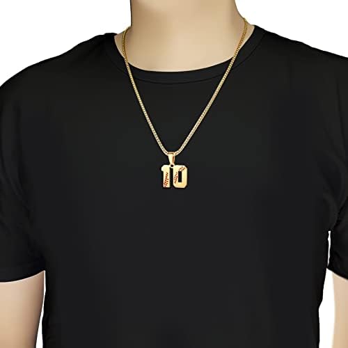Susook Bejzbol Broj ogrlica za muškarce personalizovani 00-99 sportisti dres broj ogrlica od nerđajućeg čelika Broj lanac 22inch Baseball