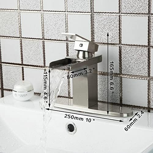 Vodopad izbaciva kupaonica četkanje od brušenog nikla čvrstog mesinganog poklopca ploča za pranje umivaonici Dodirnite slavinu miksera