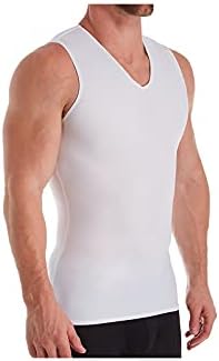Insta Slim Mens Kompresijska Košulja S V Izrezom Bez Rukava-Potkošulja Za Oblikovanje Tijela Za Mršavljenje