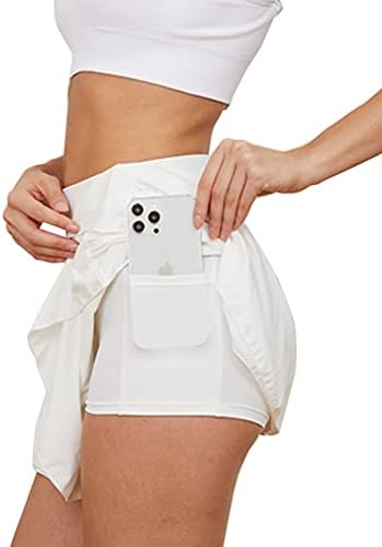 Sredhy ženske atletske teniske suknje s džepnim nacrtenim rublim golf trčanjem ledene svilene točno skroz sa sportskim kratkim hlačama
