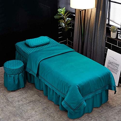 ZHUAN Setovi čaršava za masažu sa rupom za oslonac za lice 4 komada prošiveni Beauty Bed Set kozmetički Salon posteljina za lice set