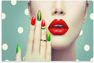 Kawaii Posteri moderni ženski nokti u kozmetičkom salonu Moda ženski Salon za nokte Posteri platneni zidni umjetnički printovi za