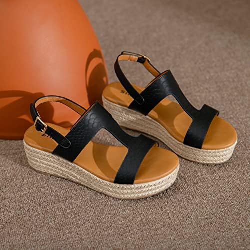 Modne ljetne udobne cipele za cipele za cipele otvorene žene prozračne plaže klinovi na kaiš sandale žene ljeto novo