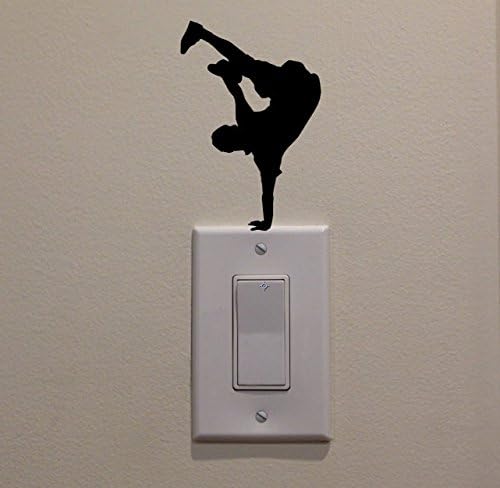 YINGKAI Hip Hop plesačica jednom rukom Break Dance na naljepnici prekidača za svjetlo Vinilna zidna naljepnica Naljepnica umjetnička