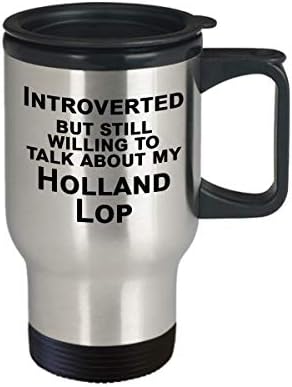 Holland Lop, kućna putna krigla, poklon za kuniće ljubavnika, introvertno pokloni - introvertirani, ali voljni za pričanje zečeva