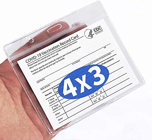 Luasoyer 3 pakovanje-držač kartice za vakcinu, zaštita kartice za vakcinaciju protiv Covid-a 4 X 3in rekord imunizacije držač kartica