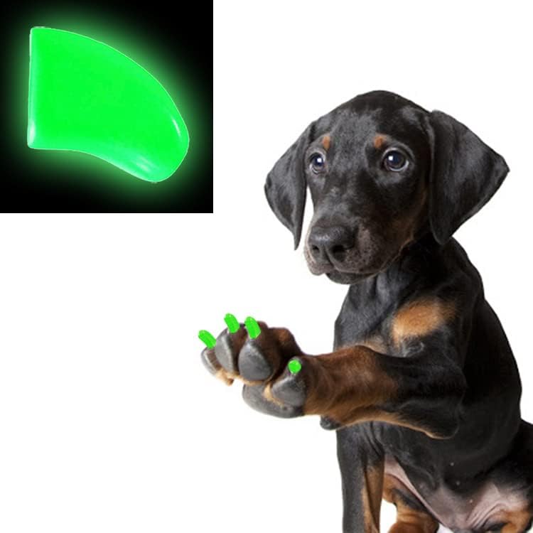 Lepe kandže 6 meseci snabdevaju meke kape za nokte sa lepkom za pseće kandže - Alien Glow Jumbo
